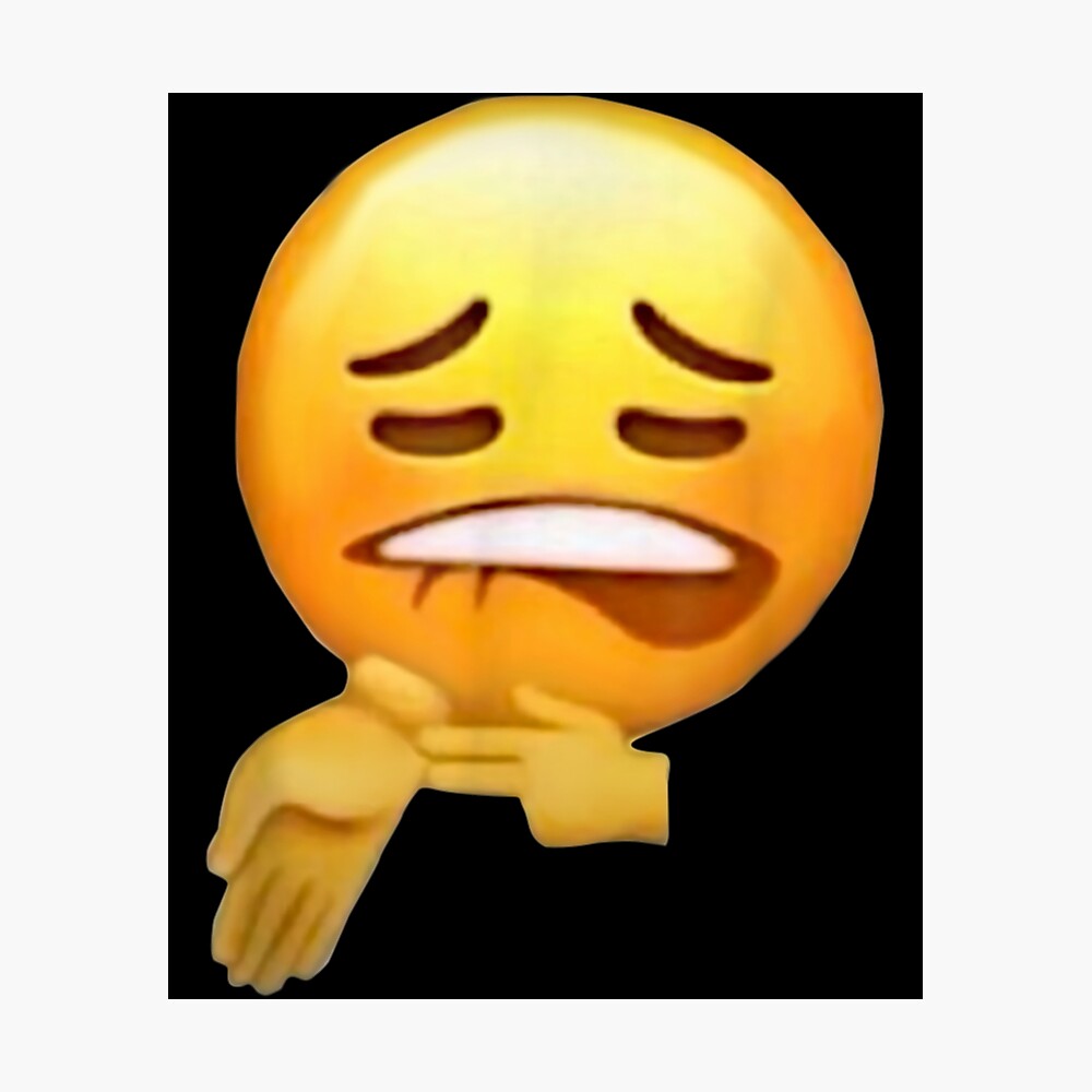 Sheesh Face Meme Biting Lip And Pointing At Arm Sticker