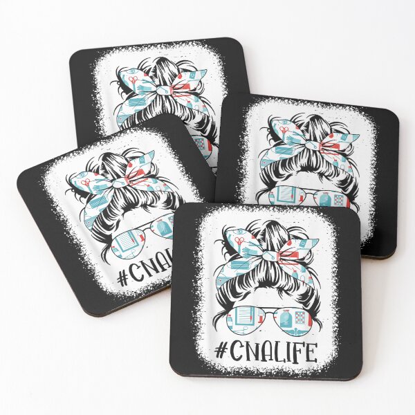 Aperçu de l'œuvre Messy Bun Cna Life Bleached Assistant Infirmier Certifié créée et vendue par FappmoLakiac.