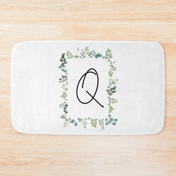Item preview, Monogram with Green Leaves | Monogram Letter Q designed and sold by JustSeasons.