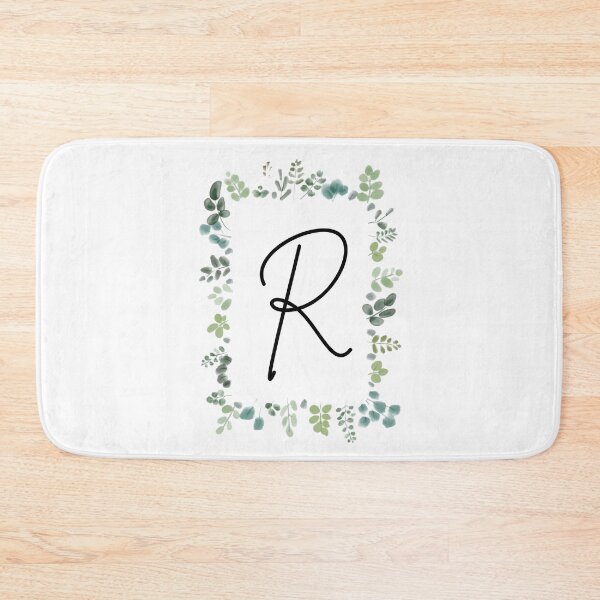 Item preview, Monogram with Green Leaves | Monogram Letter R designed and sold by JustSeasons.