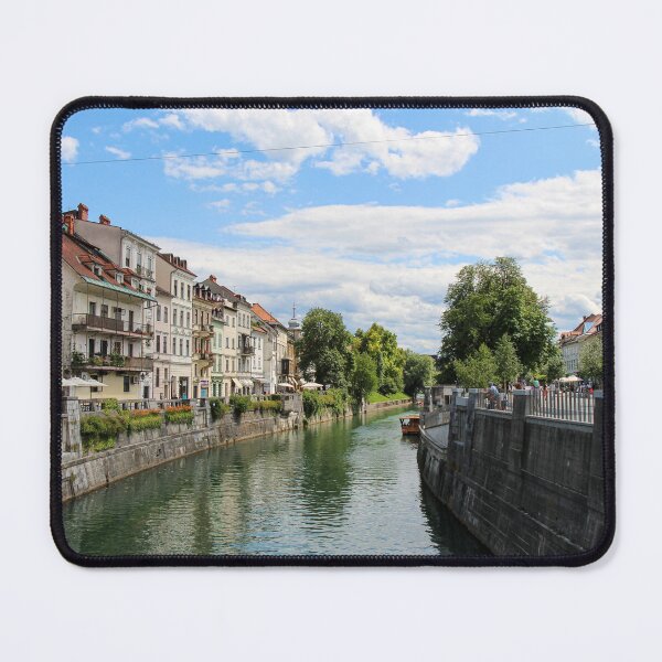 Item preview, The Ljublijanica River in central Ljubljana from Cobblers Bridge, Slovenia designed and sold by SnapTPhotograph.