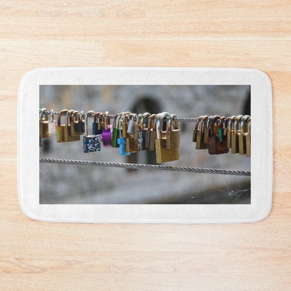 Item preview, Close up of the padlocks on Butchers Bridge in the old medieval town in Ljubljana, Slovenia designed and sold by SnapTPhotograph.