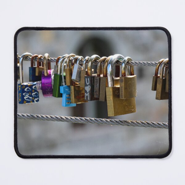 Item preview, Close up of the padlocks on Butchers Bridge in the old medieval town in Ljubljana, Slovenia designed and sold by SnapTPhotograph.