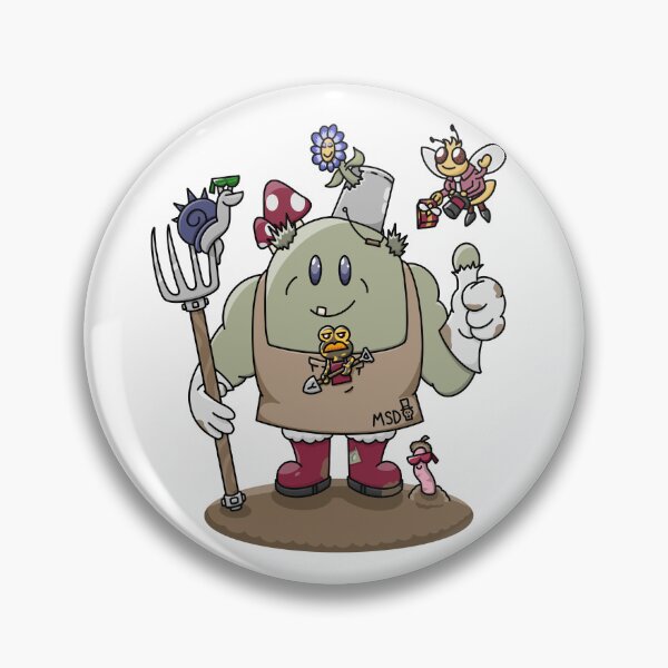 Item preview, Greg the Green Thumbed Gardener  - cartoon character designed and sold by MadSkullDesigns.