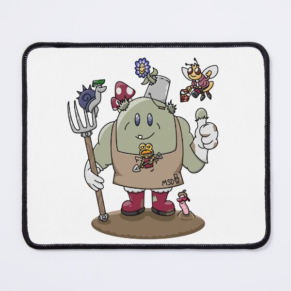 Item preview, Greg the Green Thumbed Gardener - cartoon character designed and sold by MadSkullDesigns.