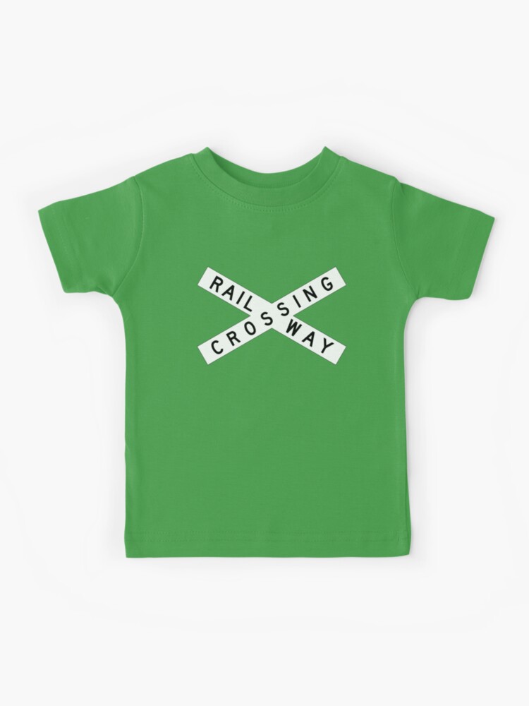 Railroad Crossing Road Sign Crossing Kids T-Shirt for Sale by