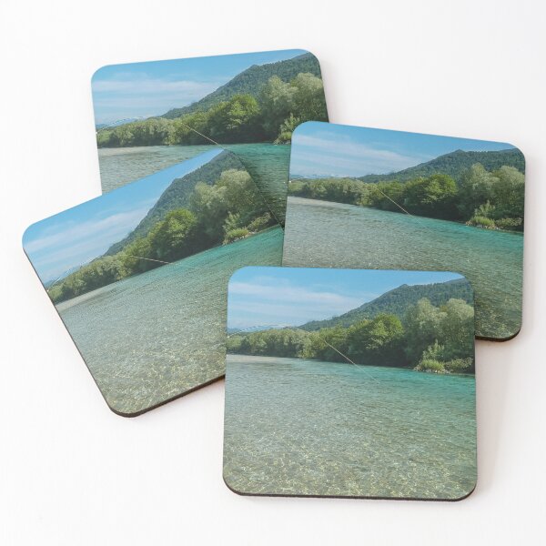 Item preview, A man fly fishing on the alpine Soca River near Tolmin, Slovenia designed and sold by SnapTPhotograph.
