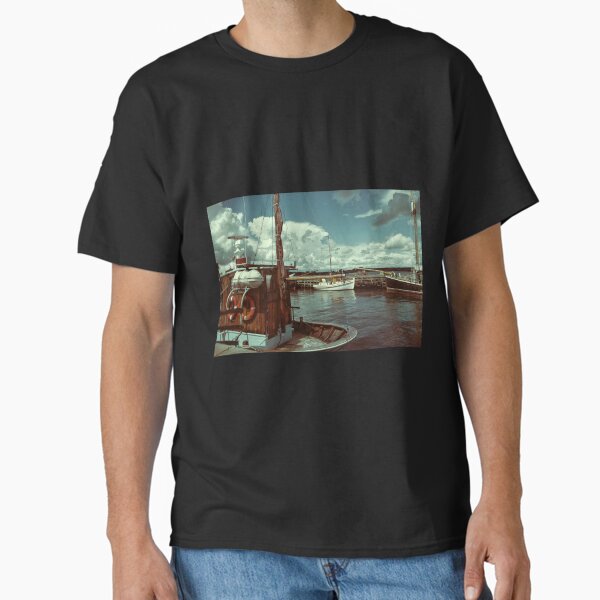 Item preview, Fishing boats in a port designed and sold by Ron Zmiri.