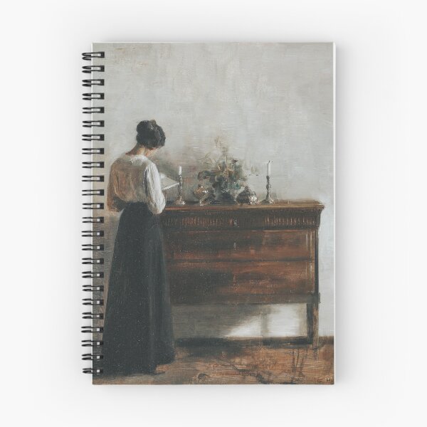 Artikelvorschau, Interieur mit der lesenden Frau des Künstlers (Vintage-Druck) – Carl Holsøe entworfen und verkauft von apopofbeauty.