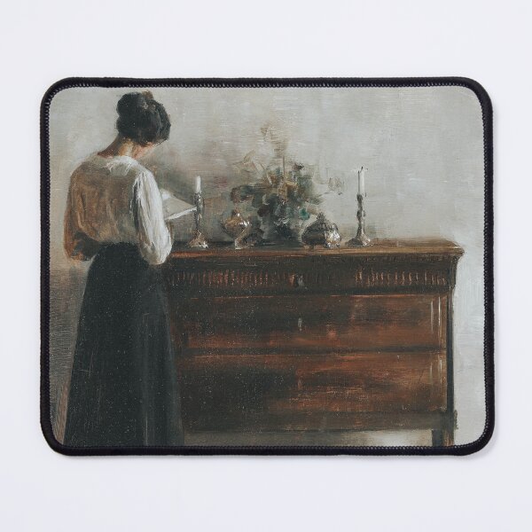 Item preview,  Interior with the Artist's Wife Reading (Vintage Print) - Carl Holsøe designed and sold by apopofbeauty.