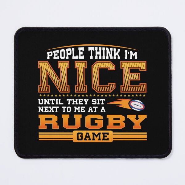 Item preview, People Think I Am Nice Until They Sit Next To Me At A Rugby Game Sticker designed and sold by lewisnash6.