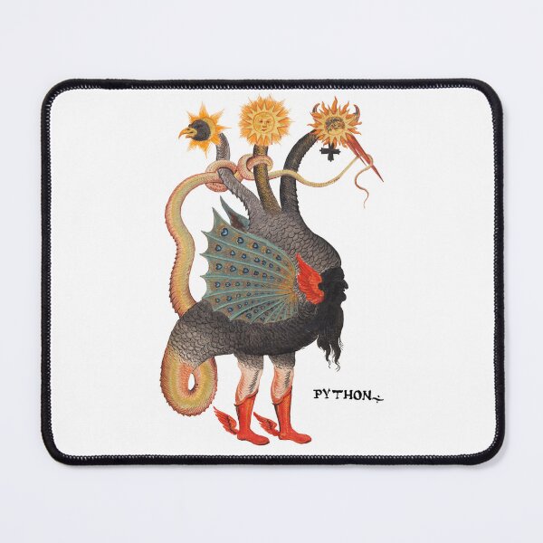 Item preview, Python Mercury, vintage alchemy illustration designed and sold by TeeARTHY.