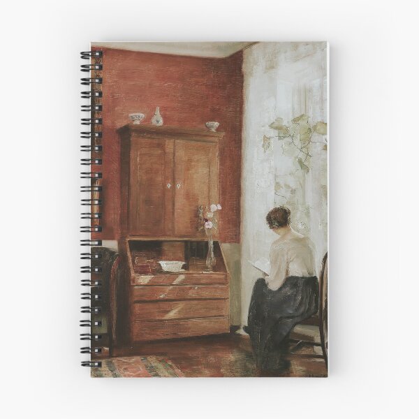 Item preview, Woman Reading in Her Study (1881) - Carl Holsøe designed and sold by apopofbeauty.