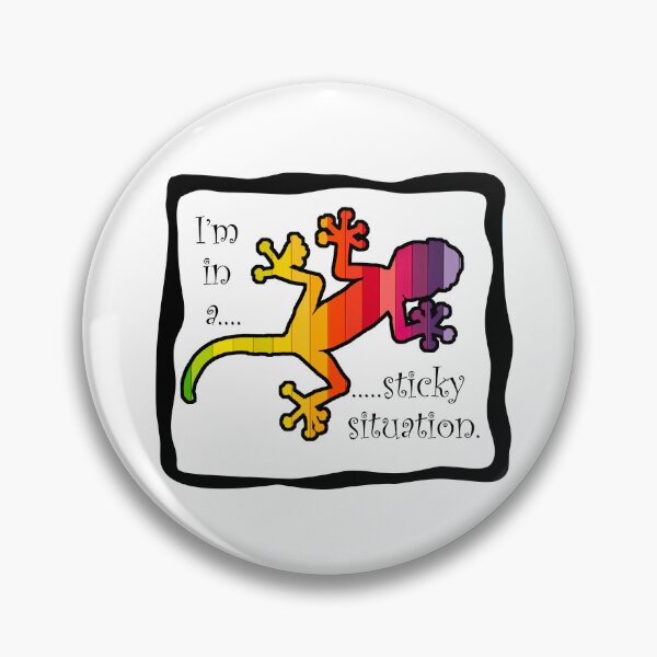 Item preview, Rainbow Gecko Sticky Situation Sticker designed and sold by LanrivArtStudio.