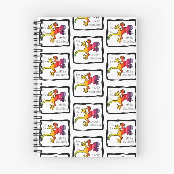 Item preview, Rainbow Gecko Sticky Situation Sticker designed and sold by LanrivArtStudio.