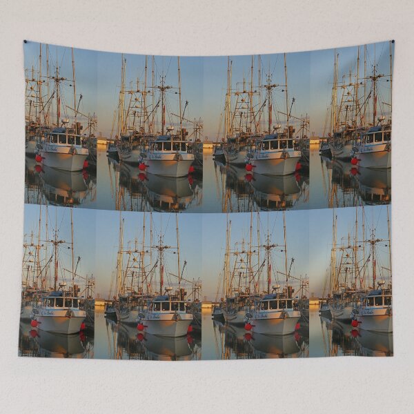 Item preview, Fishing Boats in a Row designed and sold by rharrisphotos.