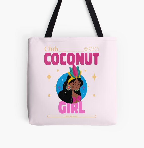 Beach Tote Bag, Summer Tote Bag, Coconut Girl Aesthetic, Tre - Inspire  Uplift