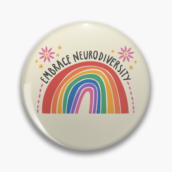 Item preview, Embrace neurodiversity (rainbow) - Autism and adhd awareness designed and sold by Paperfly Studio.