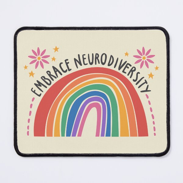 Item preview, Embrace neurodiversity (rainbow) - Autism and adhd awareness designed and sold by Paperfly Studio.