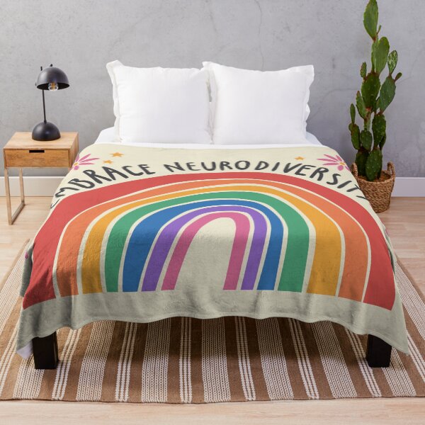 Item preview, Embrace neurodiversity (rainbow) - Autism and adhd awareness designed and sold by Paperfly Studio.
