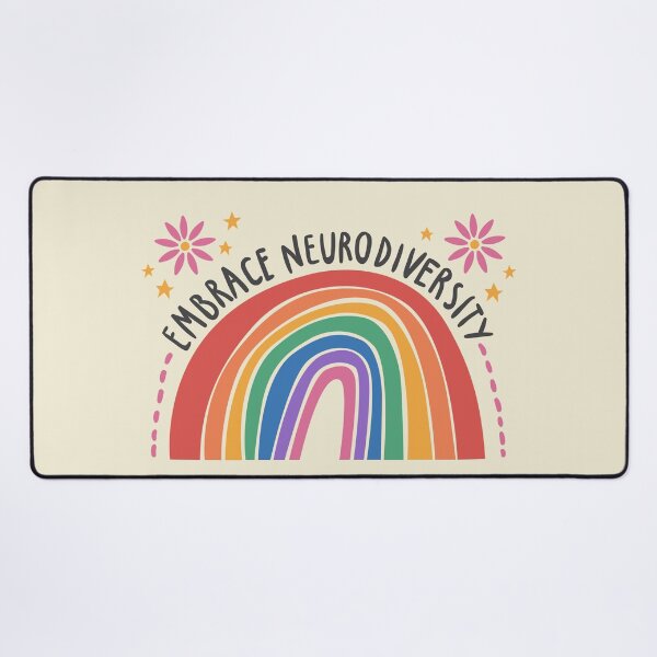 Item preview, Embrace neurodiversity (rainbow) - Autism and adhd awareness designed and sold by Paperfly Studio.