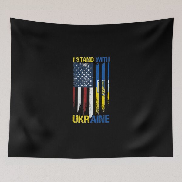 Item preview, I Stand With Ukraine Ukrainian Flag Support Ukraine designed and sold by KingPower.
