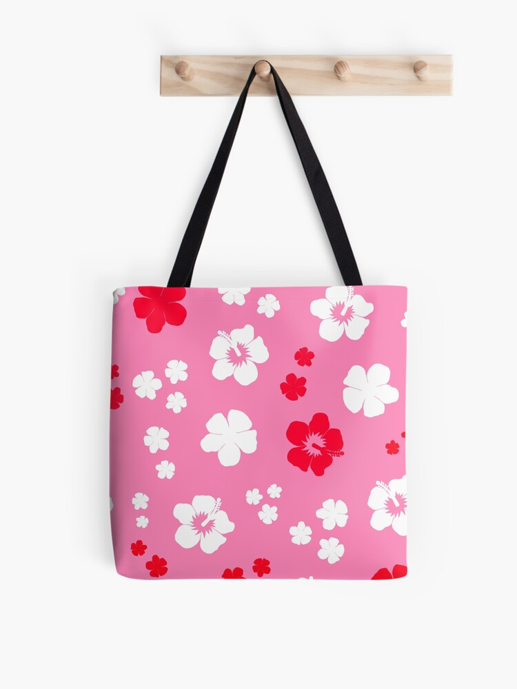 Hibiscus Tote Bag Aesthetic Beach Bag VSCO Coconut Girl 