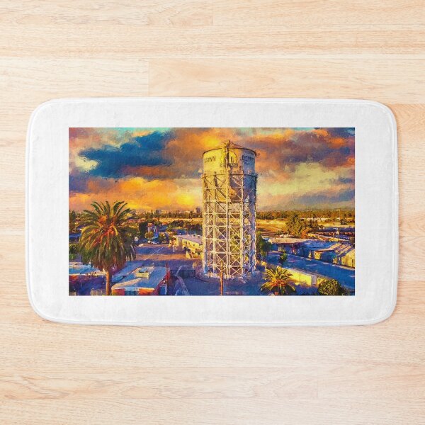 Item preview, The Historic Santa Ana Water Tower at sunset  designed and sold by NickoPrints.