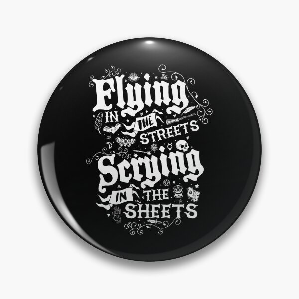 Item preview, Flying in the Streets, Scrying in the Sheets - Goth - Occult Witch Symbols  designed and sold by Nemons.
