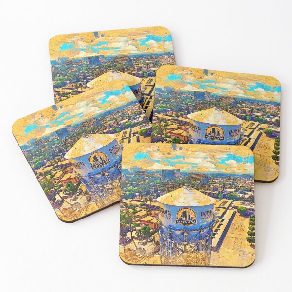 Item preview, Downtown Santa Ana aerial and the historic water tower designed and sold by NickoPrints.