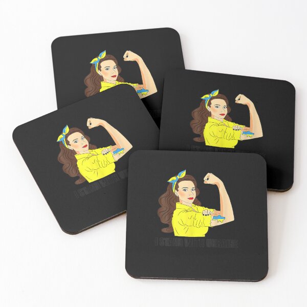 Item preview, I Stand With Ukraine Power Girl Ukraininans Supporter designed and sold by KingPower.