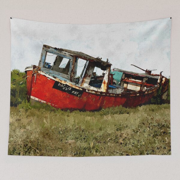 Item preview, The Abandonded and Decaying Maggie May Watercolor designed and sold by ClownFishArts.