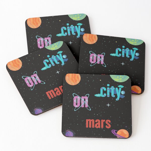 Item preview, city on mars planets space stars designed and sold by artMechbal.