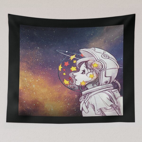 Item preview, Astronaut girl curious designed and sold by Nilima Bano ⭐⭐⭐⭐.
