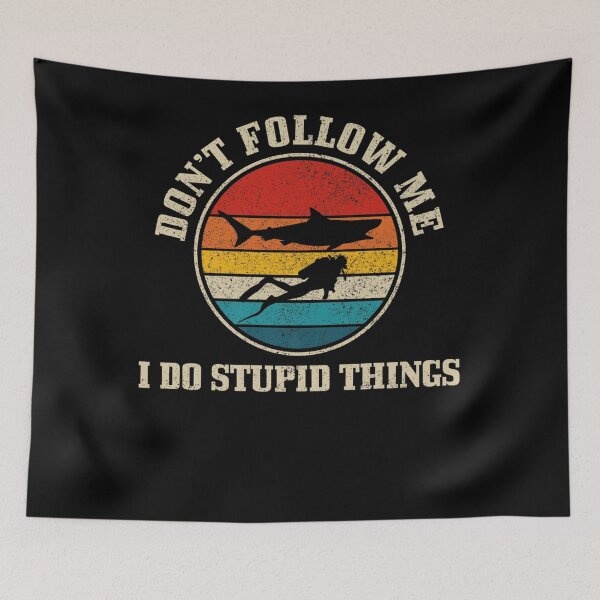 Item preview, Scuba Diving Dont Follow Me Vintage Funny Scuba Diver designed and sold by RichardxBen.