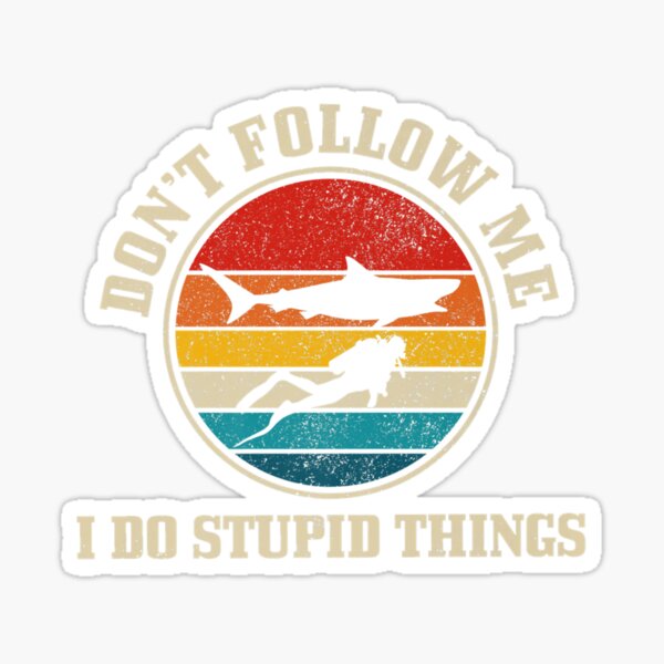 Item preview, Scuba Diving Dont Follow Me Vintage Funny Scuba Diver designed and sold by RichardxBen.