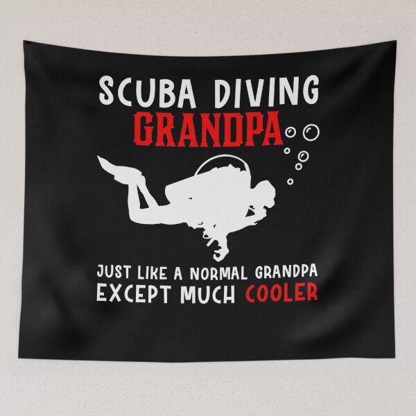 Item preview, Scuba diving grandpa just like a normal grandpa diver designed and sold by RichardxBen.