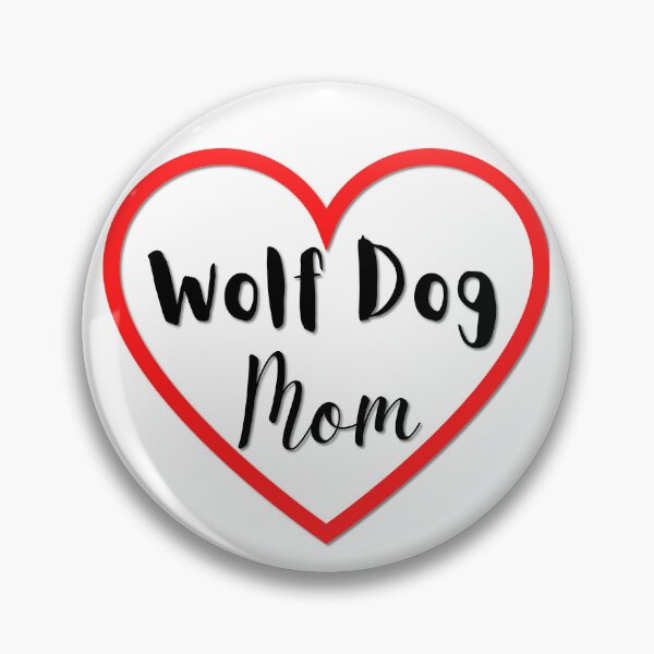 Item preview, Wolf Dog Mom Heart Outline Black Text designed and sold by MMwolfdogden.