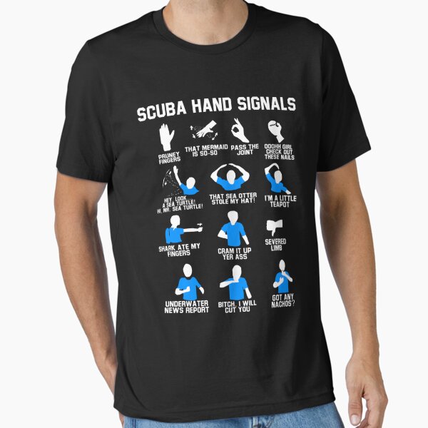 Item preview, Scuba Hand Signals Diver Hand Sign Funny  designed and sold by RichardxBen.