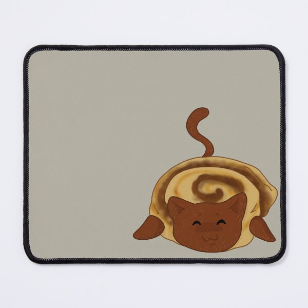 Item preview, Cute cat sleeping wearing a pain au chocolate costume designed and sold by LuisaBerta.