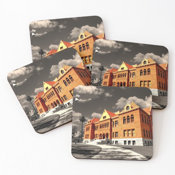 Item preview, Old Orange County Courthouse, in Santa Ana, California - isolated in a black and white background designed and sold by NickoPrints.