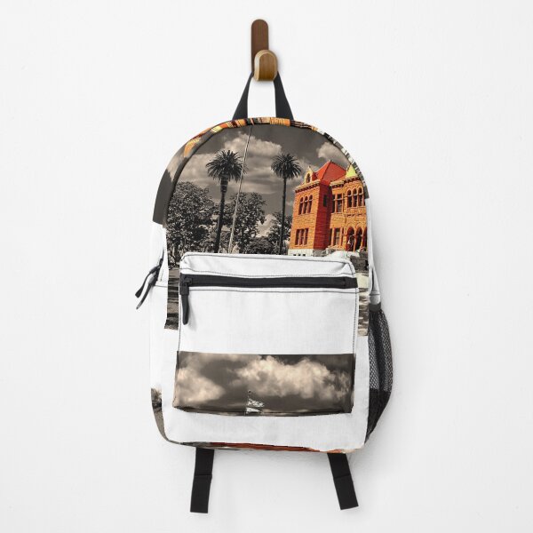 Item preview, Old Orange County Courthouse, in Santa Ana, California - isolated in a black and white background designed and sold by NickoPrints.