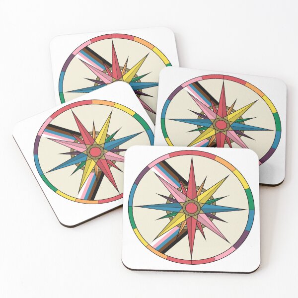 Item preview, Progress Pride Compass Rose designed and sold by renbydesigns.