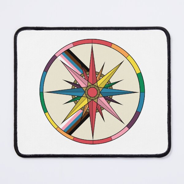 Item preview, Progress Pride Compass Rose designed and sold by renbydesigns.