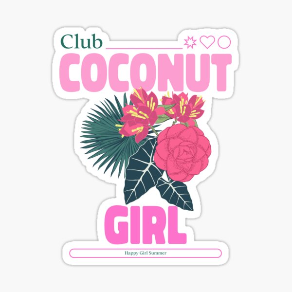 Coconut Girl Aesthetic Stickers for Sale