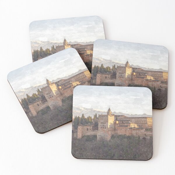 Item preview, Sunset Over The Alhambra Watercolor  designed and sold by ClownFishArts.