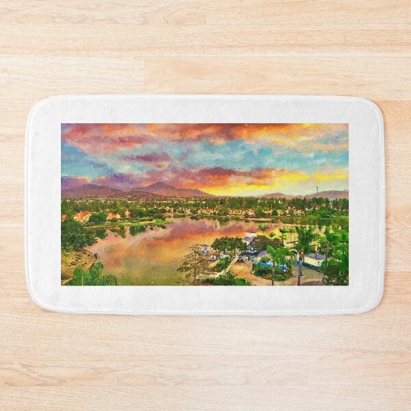 Item preview, Eastlake, Chula Vista, in the evening, with Jamul Mountains in the distance designed and sold by NickoPrints.