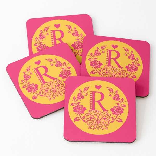 Item preview, Roses, Heart and Butterfly Monogram R designed and sold by ClownFishArts.