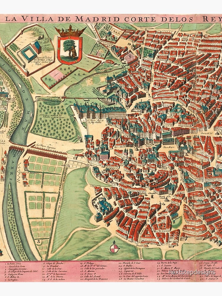 Madrid City Map, 1728 by nextstepdesigns