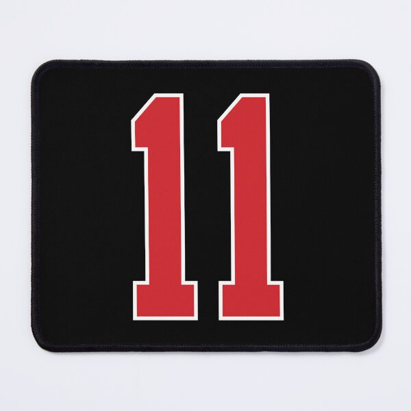 Item preview, Sports Number 11, red black color lucky sport eleven designed and sold by ArtIsParty.